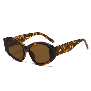 Vintage Cat-Eye Sonnenbrille mit Schildpatt-Rahmen und braunen Gläsern im Detail