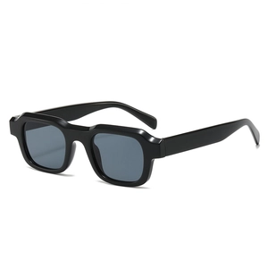 Retro Square Sunglasses For Women Men UV400 Protection PC Frame Geometric Thick Temple Outdoor Streetwear Fashion