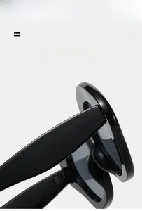 Detail of high-gloss thick frames and durable hinges on oval fashion sunglasses
