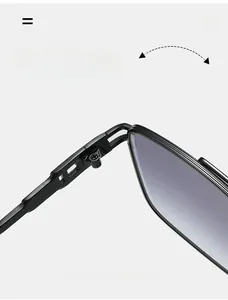 Macro detail of durable metal hinge and gradient lenses on fashion sunglasses