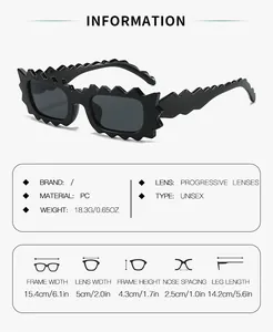 Sunglasses size chart showing frame width and lens dimensions in centimeters and inches