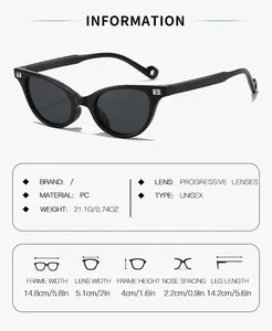 Size chart for hip hop triangle sunglasses with dimensions and B-logo detail specs