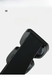 Detail of square sunglasses frame hinge showing lightweight and super elastic material
