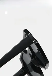 Close-up of lightweight polygon sunglasses frame with elastic hinge detail