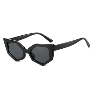 Lunettes de Soleil Mode Géométrique Polygone Œil de Chat pour Femmes Hommes UV400 Rétro Monture PC Lentille AC Lunettes Tendance