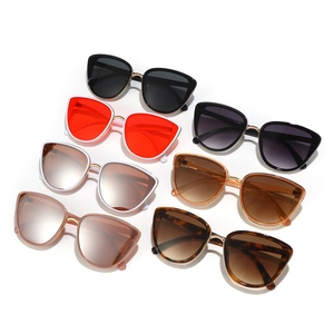 Classic cat eye sunglasses for women in various colors with stylish metal bridge