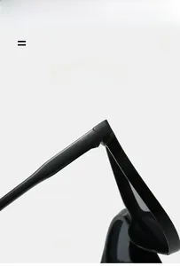 Detail of high-elasticity hinge on glossy oversized cat-eye sunglasses for women