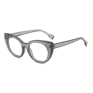 Fashion Cat Eye Glasses Frames For Women PC Transparent Anti Blue Light Plain Eyeglasses Retro Trendy Optical Eyewear