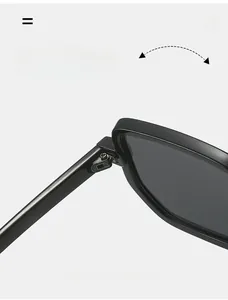 Detail of durable matte black sunglasses hinge with metal screw and sturdy structure