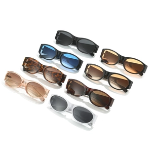 Classic oval sunglasses collection in 8 assorted colors with lightweight plastic frames