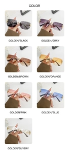 Detailed comparison of butterfly rimless sunglasses with various gradient lens colors