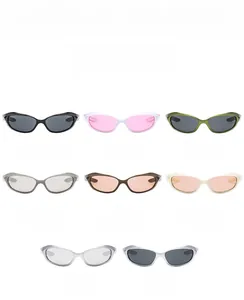 Detailed specs of model 6131 Y2K oval sunglasses featuring UV protection and PC frames