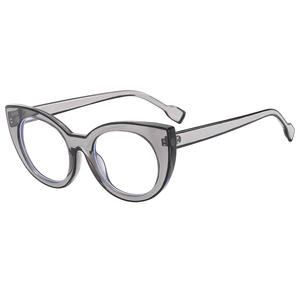 Anti Blue Light Blocking Cat Eye Oversized Glasses Frame PC Transparent Trendy Fashion Clear Lens Eyewear For Women