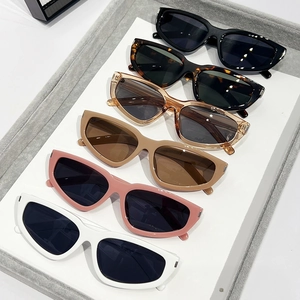 Modern flat cat-eye sunglasses collection in six trendy colors for women