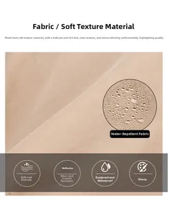 Waterproof nylon fabric detail showing water droplets and wear-resistant texture