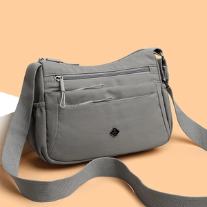 Women Crossbody Bag Waterproof Nylon Multi Pocket Large Capacity Casual Shoulder Purse For Travel Daily Work Lightweight