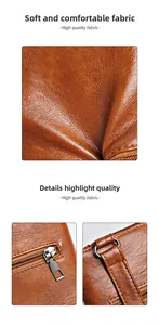 Macro detail of brown pebbled leather texture and high-quality metal zipper on a handbag