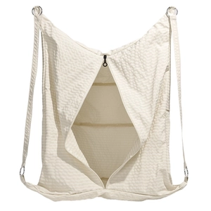 Waterproof white checkered dumpling shoulder bag with large capacity and ripple texture