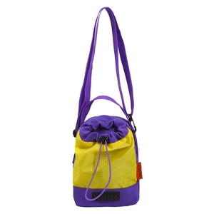 Japanese Style Workwear Contrast Color Nylon Drawstring Crossbody Bag Lightweight Outdoor Sports Messenger Bucket Bag For Unisex
