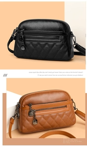 Detail showing high-quality lychee texture and diamond quilted stitching on the PU leather bag