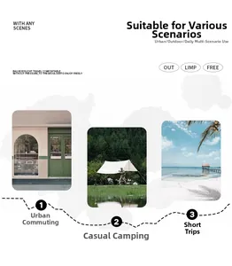 Canvas tote bag for city commuting, casual camping and short-distance travel