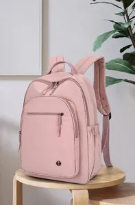 Detail of lightweight hiking backpack with adjustable straps and side pockets