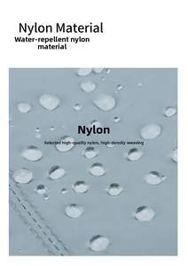 Close-up of high-density waterproof nylon material with detailed fiber texture