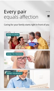 Three lifestyle scenes showing reading glasses as gifts for parents with a premium finish