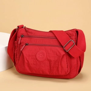 Women Waterproof Nylon Crossbody Bag Multi-Pocket Large Capacity Lightweight Shoulder Bag For Travel Commuting Urban Minimalist