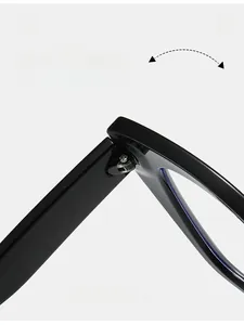 Detail view of durable metal hinges on classic black acetate frame glasses