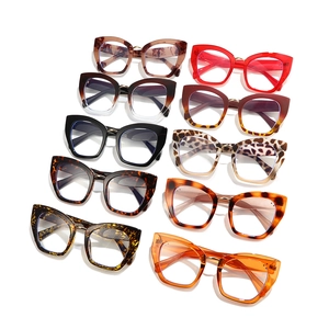Cat-eye anti-blue light glasses frames in multiple colors with metal bridge detail