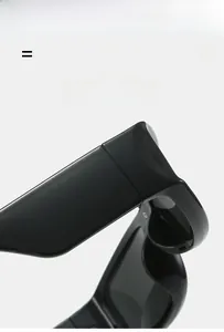 Detail of lightweight super elastic hinges on trendy black square frame sunglasses