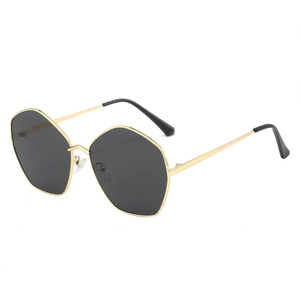 Irregular Polygonal Sunglasses Metal Frame Oversized Geometric Eyewear UV400 Protection For Women Men Outdoor Travel Fashion