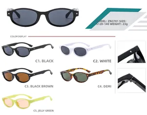 Détails macro des charnières de lunettes de soleil ovales et multiples coloris au choix