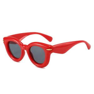 Retro Oval Sunglasses Thick Frame PC Lenses UV400 Protection Y2K Fashion Eyewear With Golden Metal Accents For Women Men