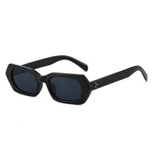 Retro Hexagon Sunglasses For Women Men PC Thick Frame UV400 Protection Fashion Rivet Decor Hip Hop Outdoor Eyewear