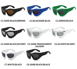 Détail des lunettes de soleil bubble style Y2K disponibles en plusieurs couleurs