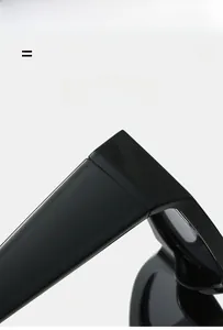Detail showing the lightweight and super elastic black frame hinge of cat eye sunglasses