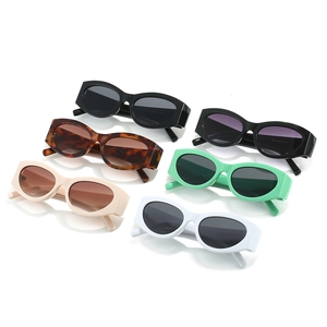 Retro cat-eye oval sunglasses collection in six colors with high-quality resin frames