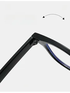 Detail shot of durable metal hinge structure on retro round black glasses frame