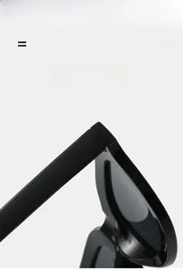 Detail of square sunglasses showing flexible hinge and lightweight frame material