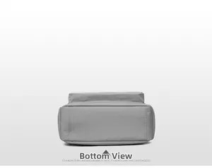 Close-up detail of reinforced double stitching on the durable nylon bag bottom base