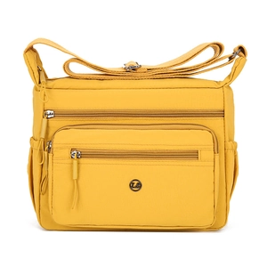 Women Crossbody Bag Nylon Waterproof Multi Pocket Large Capacity Shoulder Bag Casual Travel Simple Solid Color Fashion Ladies