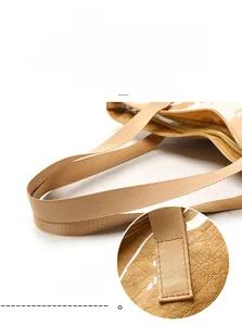 Detail of the reinforced stitching on the large waterproof PVC tote bag strap