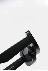 Close-up of black acetate sunglasses frame with CE mark and 48-22-145 size details
