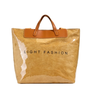 Mode Vintage DuPont Papier PVC Imperméable Grande Capacité Sac Cabas Pour Femmes Rétro Décontracté Sac À Main