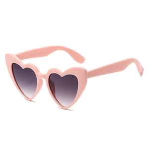 Heart Shaped Sunglasses Cute PC Frame UV400 Protection Retro Fashion Eyewear For Outdoor Travel Party