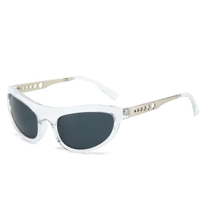 Cat Eye Sunglasses Women Fashion PC Metal Hollow Out Temples UV400 Protection Outdoor Beach Casual Eyewear