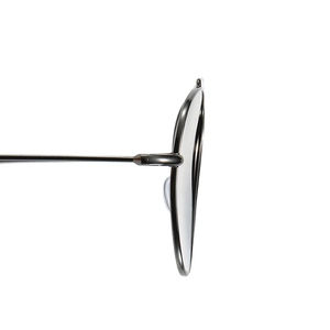 Classic aviator sunglasses with a slim stainless steel frame and thin side temples