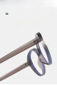 Detail view of the durable metal hinge and super elastic TR90 frame on these cat eye glasses